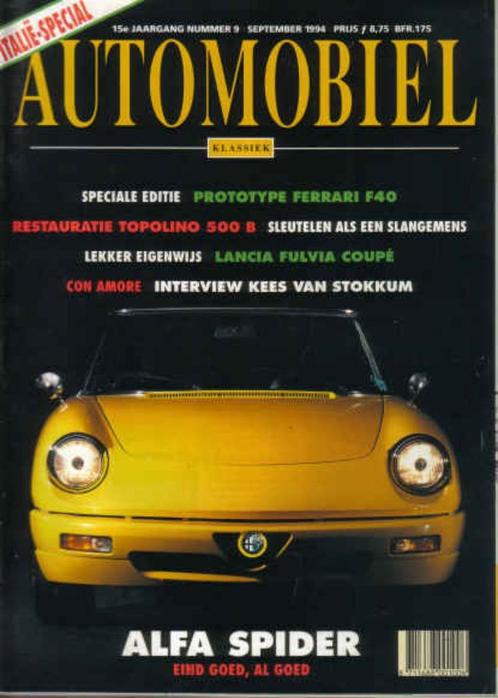 Automobiel 9 1994 : Alfa Romeo Spider - Lancia Fulvia Coupe, Boeken, Auto's | Folders en Tijdschriften, Gelezen, Algemeen, Ophalen of Verzenden
