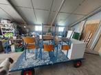 2 schooltafels en 6 school stoelen, Ophalen of Verzenden