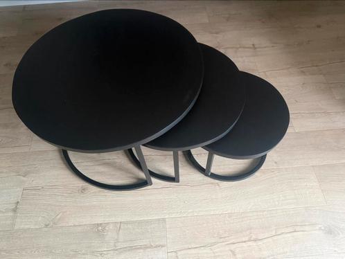 3 salontafels set, Huis en Inrichting, Tafels | Salontafels, Minder dan 50 cm, 50 tot 100 cm, Rond, Ophalen of Verzenden