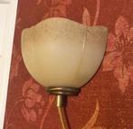 Vintage wandlamp / wand lamp - dikke glazen kap licht groen, Ophalen of Verzenden, Glas, Vintage