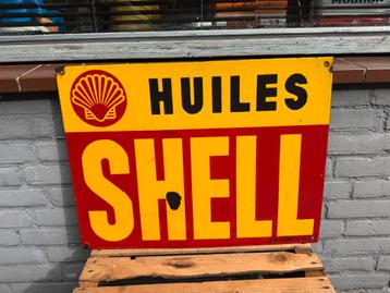 Vintage Shell Emaille Reclamebord beschikbaar voor biedingen