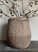 Oude rieten mand vismand gevlochten stoer sober landelijk, Verzenden, Nieuw