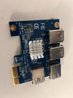 PCIe naar 4x USB 3.0 Adapter voor miners risers, Ophalen of Verzenden, Gebruikt, Intern