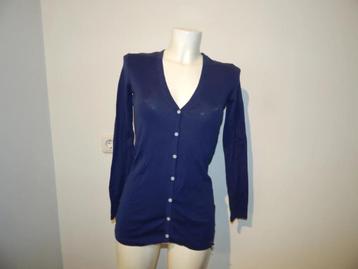 Marccain basis vestje mooie blauw tint strikje knoopjes N2 S beschikbaar voor biedingen
