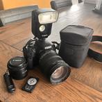 Canon Spiegelreflex Camera Set met Zoomlens en Flitser, Gebruikt, Spiegelreflex, Canon, Ophalen of Verzenden