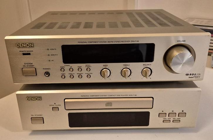Denon CD player DCD-F100 + Denon versterker/radio DRA-F100, Audio, Tv en Foto, Stereo-sets, Zo goed als nieuw, Cd-speler, Tuner of Radio