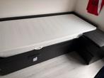 Ikea bed met nachtkastje, Ophalen, 90 cm, Eenpersoons, Wit