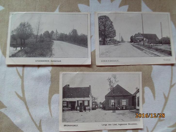 3 Prent 1907 Steenderen Toldijk Bronckhorst Langs de IJssel, Verzamelen, Ansichtkaarten | Nederland, Ongelopen, Gelderland, Voor 1920