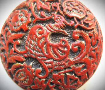 Snuifdoos~Chinees~Cinnabar Feniks~Rood~Qing dynastie beschikbaar voor biedingen