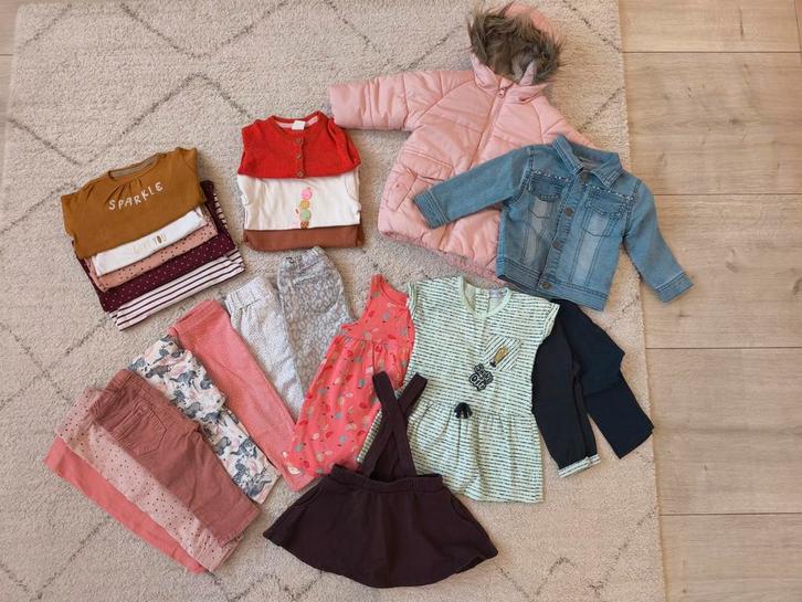 Kledingpakket maat 74-86 - Diverse merken, Kinderen en Baby's, Babykleding | Baby-kledingpakketten, Gebruikt, Maat 74, Ophalen of Verzenden