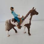 Schleich paard met zadel en ruiter, Ophalen of Verzenden, Zo goed als nieuw, Paard, Beeldje of Figuurtje