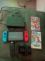 nintendo switch, Spelcomputers en Games, Spelcomputers | Nintendo Switch, Ophalen of Verzenden, Zo goed als nieuw, Met 2 controllers