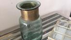 Groene vaas, Minder dan 50 cm, Groen, Glas, Ophalen of Verzenden