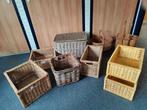 Partij Rieten Manden en Picknick mand en Wijn mand z.g.a.n., Ophalen, Mand, Zo goed als nieuw, Riet