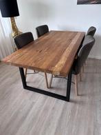 Eethoek met 4 stoelen, robuuste stijl, Huis en Inrichting, Ophalen, Gebruikt, Landelijk/tijdloos, 4 tot 6 stoelen