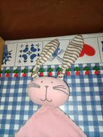 Funnies konijn Knuffeldoekje roze/bruin wit gestreept, Kinderen en Baby's, Speelgoed | Knuffels en Pluche, Ophalen of Verzenden