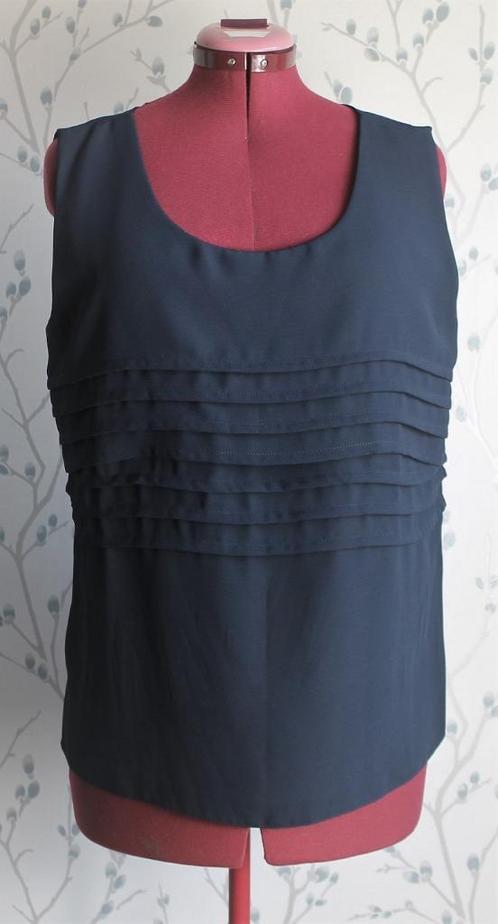EDGAR Vos Boutique D-Blauwe Mouwloze Blouse/ Top maat 44, Kleding | Dames, Tops, Zo goed als nieuw, Maat 42/44 (L), Blauw, Zonder mouw