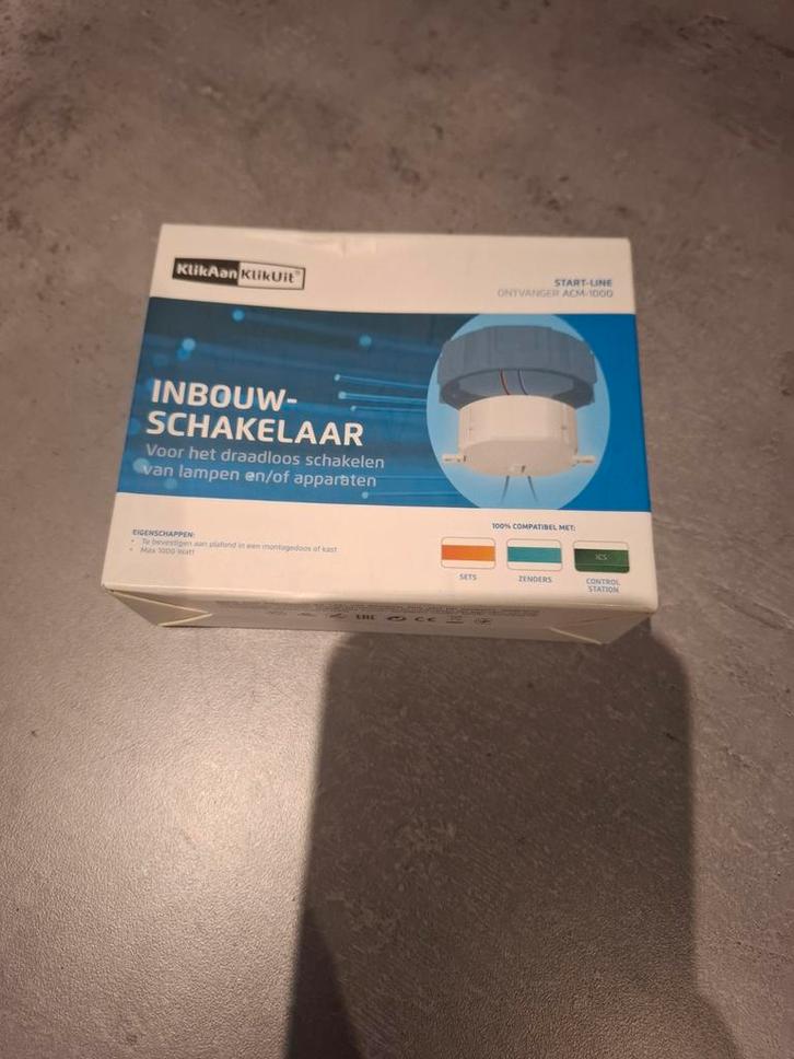 KlikAanKlikUit ACM-1000 Inbouwschakelaar, Doe-het-zelf en Verbouw, Elektra en Kabels, Nieuw, Schakelaar, Ophalen of Verzenden