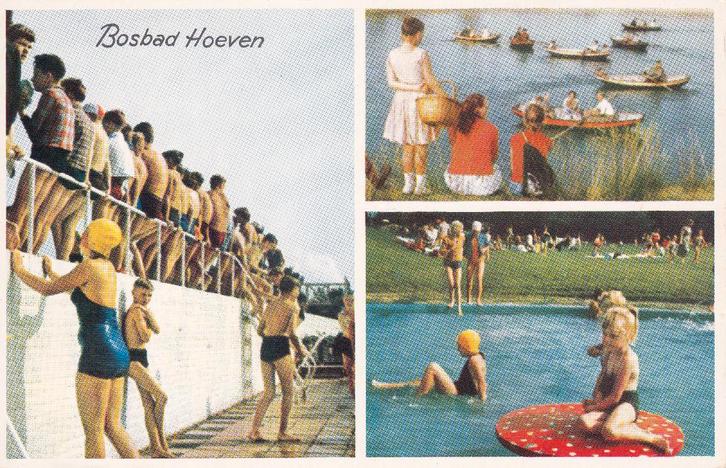 05502 Hoeven - 3 luik Bosbad ..., Verzamelen, Ansichtkaarten | Nederland, Ongelopen, Noord-Brabant, 1960 tot 1980, Verzenden