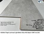 46,96m2 Tegel Laminaat Light Beton Grijs 492 20pak = €467, 75 m² of meer, Nieuw, Ophalen of Verzenden, Tegel laminaat vloer light beton grijs
