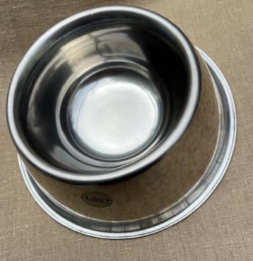 Kleine roestvrijstalen drinkbak honden, 1 liter beschikbaar voor biedingen