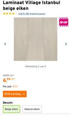 Gratis - Laminaat Village Istanbul beige eiken (gamma), Ophalen, Gebruikt, 50 tot 150 cm, Minder dan 5 m²