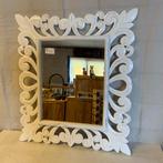 Barok spiegel - houten lijst – wit - 90 x 80 cm - TTM Wonen