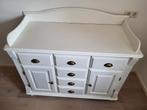 Witte commode met plankje b127xd57,5xh92, Ophalen, 50 tot 70 cm, Zo goed als nieuw, 75 tot 100 cm