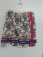 Jacob Cohen sjaal, vierkant, katoen, 54x54 cm. Blauw rood, Kleding | Dames, Ophalen of Verzenden, Sjaal, Zo goed als nieuw, Jacob Cohen