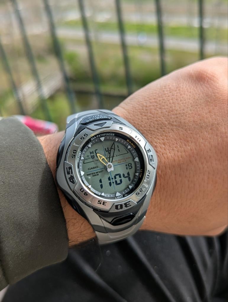 Casio Sea-Pathfinder SPF-60D Twin Sensor Excellent, Casio, Ophalen of Verzenden, Zo goed als nieuw, Waterdicht