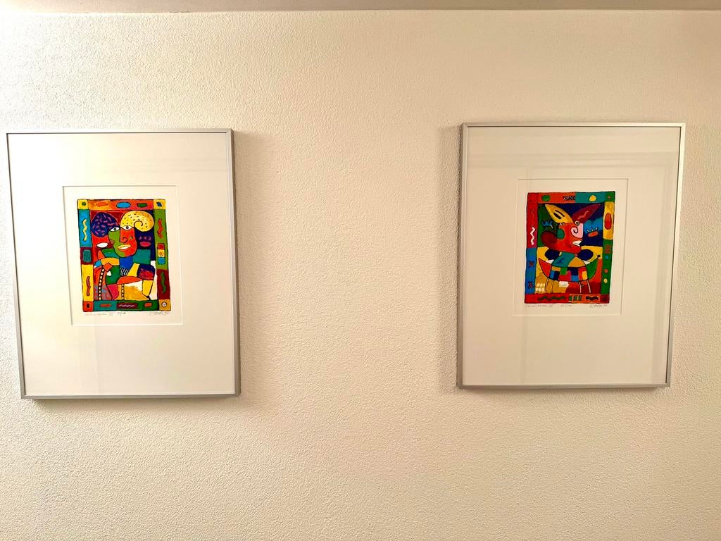 Zeefdrukken in lijst van 60x50cm, Ophalen