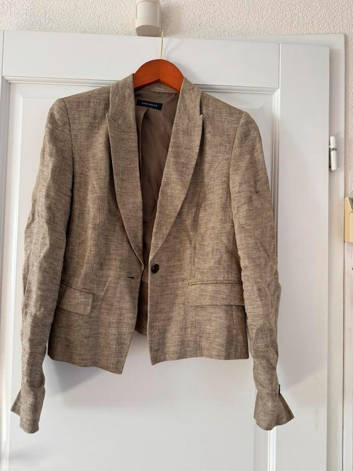 Dames cobert Far Hills beige, Kleding | Dames, Jasjes, Kostuums en Pakken, Zo goed als nieuw, Jasje, Maat 38/40 (M), Beige, Ophalen of Verzenden