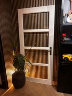 Opdek deur wit met glas. Binnendeur., Ophalen, Zo goed als nieuw, Binnendeur, 200 tot 215 cm