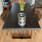 Richmond Blackbone Eiken Gold Eettafel 180x90x78 cm, Ophalen, Gebruikt, Eikenhout, 50 tot 100 cm