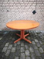 Deense vintage jaren 60 teak uitschuif eettafel, Huis en Inrichting, Tafels | Eettafels, Ophalen, Gebruikt, Vijf personen of meer
