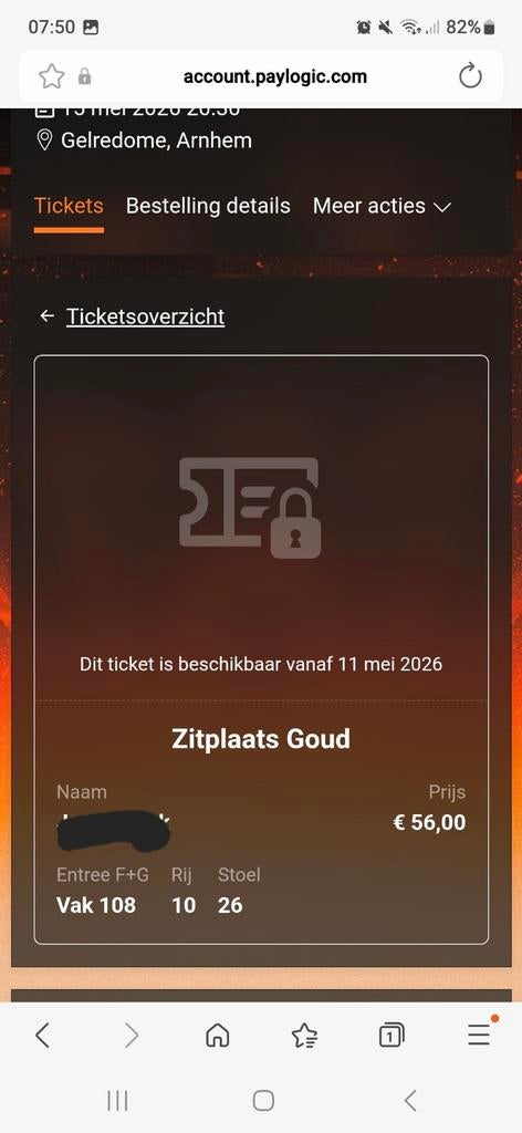 Suzan en Freek Gelredome 15 nei 2026, Eén persoon, Mei