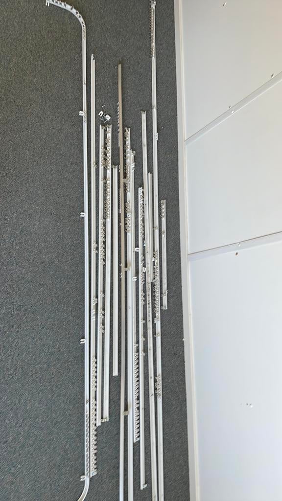 Vitrage rails, Ophalen of Verzenden, Zo goed als nieuw, Wit, 200 cm of meer