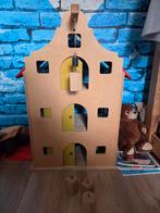 Houten grachtenpand speelhuis met katrol, Ophalen of Verzenden