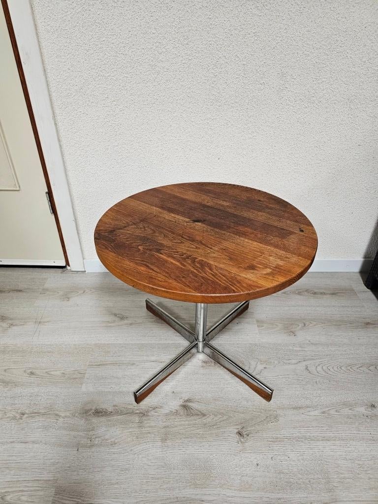 Vintage koffietafel voor €150,-!, Minder dan 55 cm, Gebruikt, Rond, Nvt