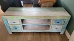 Mooie Massief Houten tv Kast India Teak, Ophalen, Industrieel / Vintage, 150 tot 200 cm, Teakhout