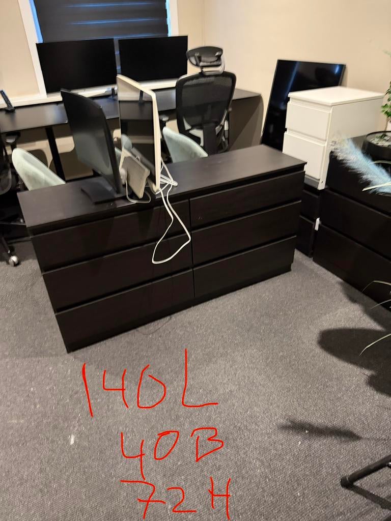 Ikea ladekast met 6 laden - Donkerbruin, Huis en Inrichting, Kasten | Ladekasten, Gebruikt, 100 tot 150 cm, 5 laden of meer, Ophalen of Verzenden