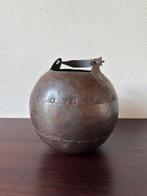 Antieke Smeedijzeren Kookpot, Heksenketel, Bloempot, Metaal, Gebruikt, Rond, Ophalen of Verzenden, Metaal