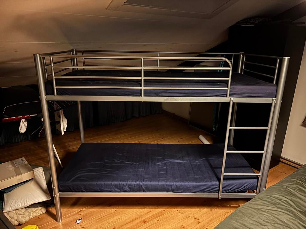 Stapelbed hoogslaper bed stapel slaapkamer matras, Ophalen, Gebruikt, 90 cm, Tweepersoons