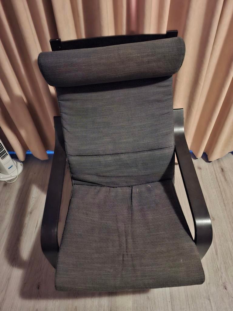 Ikea Poäng fauteuil, Ophalen, Zwart, Zo goed als nieuw, Eén