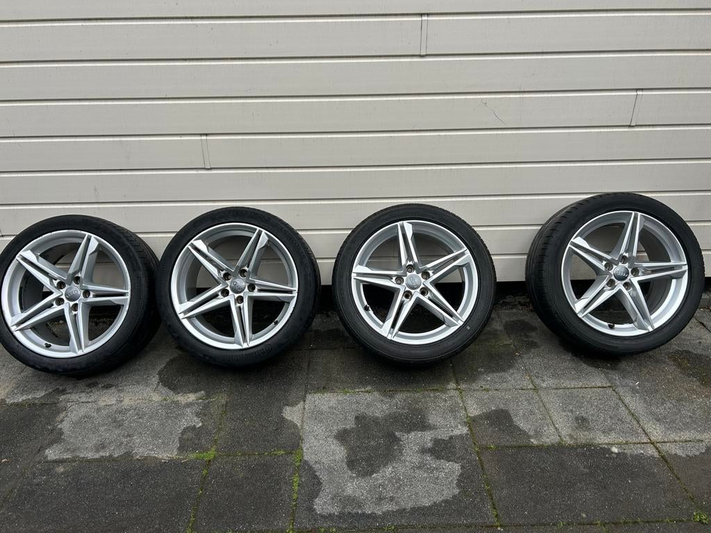 Audi velgen met Continental banden, Auto-onderdelen, Banden en Velgen, Ophalen, 18 inch, Banden en Velgen, Personenwagen