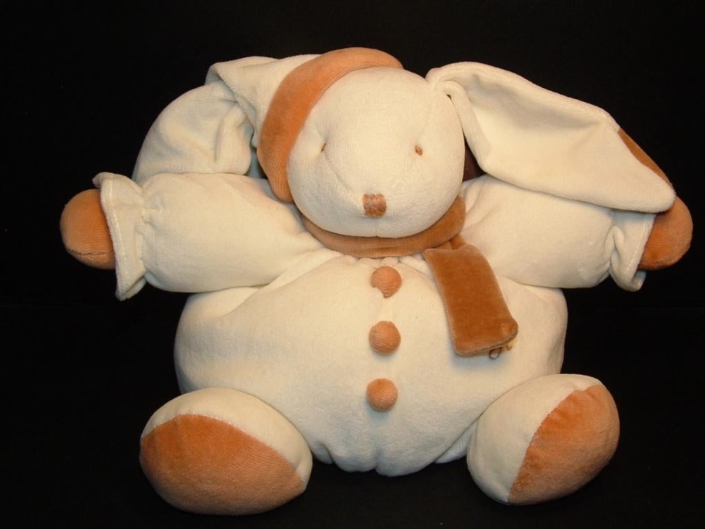 HAPPY HORSE KONIJN BOL VELOURS WIT MET ORANJEBRUINE, Ophalen of Verzenden, Nieuw, Overige typen