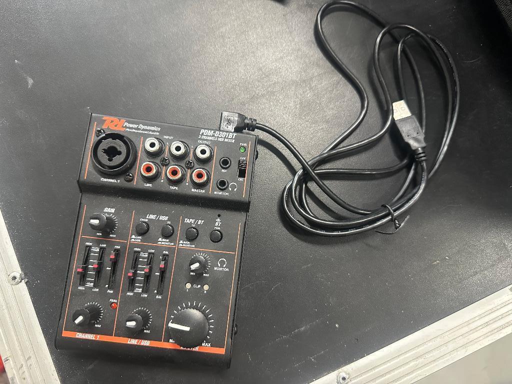 Power Dynamics PDM-D301 - 3-Kanaals USB Mixer, Ophalen, Zo goed als nieuw