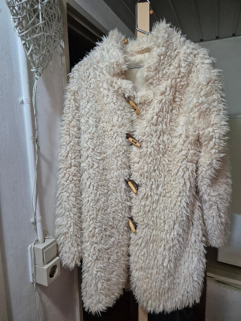 jas witwollen jas, Kleding | Dames, Jassen | Winter, Ophalen, Gedragen, Maat 46/48 (XL) of groter, Wit