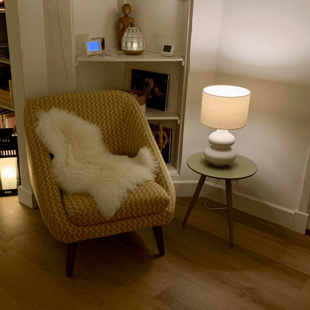 Vintage relax stoel Fauteuil La Redoute Séméon nieuwstaat, Huis en Inrichting, Ophalen, Zo goed als nieuw, 75 tot 100 cm, 50 tot 75 cm