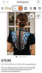 Set haarpinnen haarsieraad Etsy feestkapsel bruid goud parel, Ophalen of Verzenden, Nieuw, Haarspeld